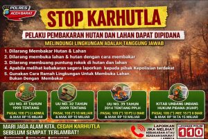 Cegah Karhutla, Kapolres Aceh Barat Ingatkan Sanksi Pidana dan Denda Miliaran Rupiah​